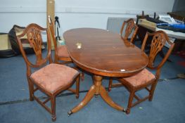 Oval Dining Table and Four Chairs