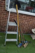 Beldray Folding Metal Step Ladder and Garden Tools