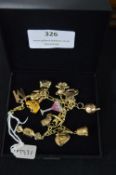 9k Gold Charm Bracelet ~11.6g gross