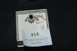 9k Gold Ring with Cubic Zirconias ~1.8g