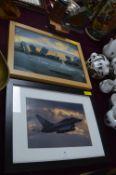 Two Framed Jet Fighter Photographs