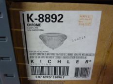 *K-8892 Chrome Three Light Fitting with 24% Lead Crystal Shade