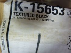 *Box of Twelve K-15653 Textured Black 24" Mounting Stems