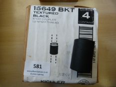 *Box of Four 15649-BKT Textured Black Stem Couplers
