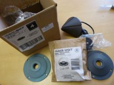 *Miscellaneous Box Including Bronze Light, and Surface Mounting Flanges