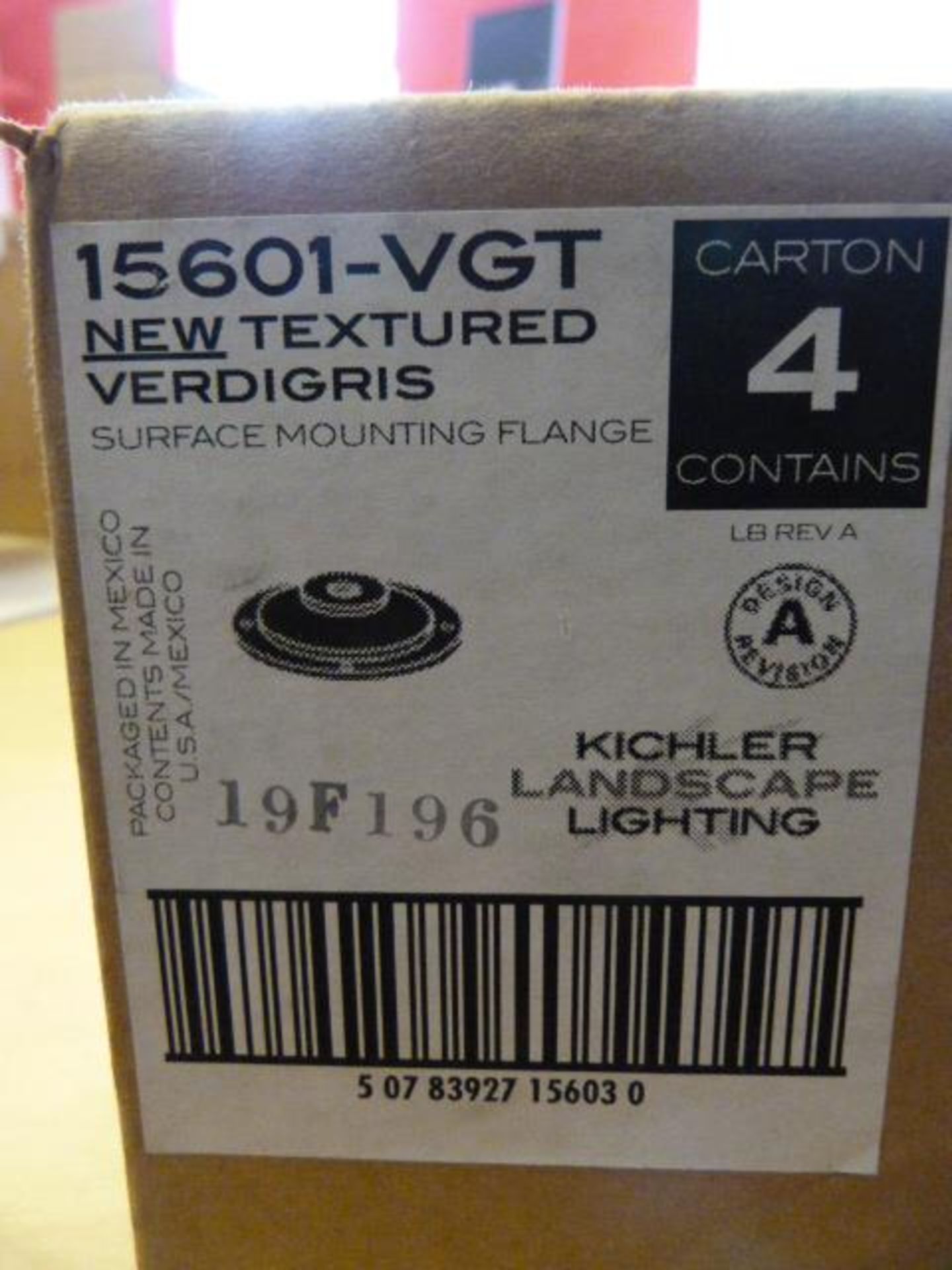 *Box of Four 15601-VGT Textured Verdigris Surface Mounting Flanges - Image 2 of 2