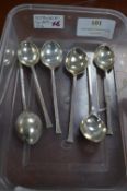 Six Sterling Sliver Teaspoons ~51g total