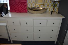Large White Eight Drawer Chest