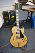 Antoria Semi-Acoustic Electric Guitar with Stand