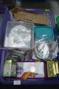 Storage Container of Decorative Craft Items, Brushes and Materials