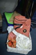 Basket Containing Handbags, Linen plus Storage Tub