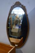 Vintage Oval Gilt Framed Mirror