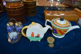 Past Times Reproduction Clarice Cliff Style Teapot