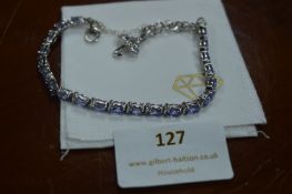 Gemphoria 925 Sterling Silver Bracelet with Blue Gemstones