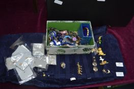 Jewellery Roll and Contents plus Box of Costume Je