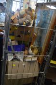 Cage of Household Goods; Pottery, Framed Pictures,