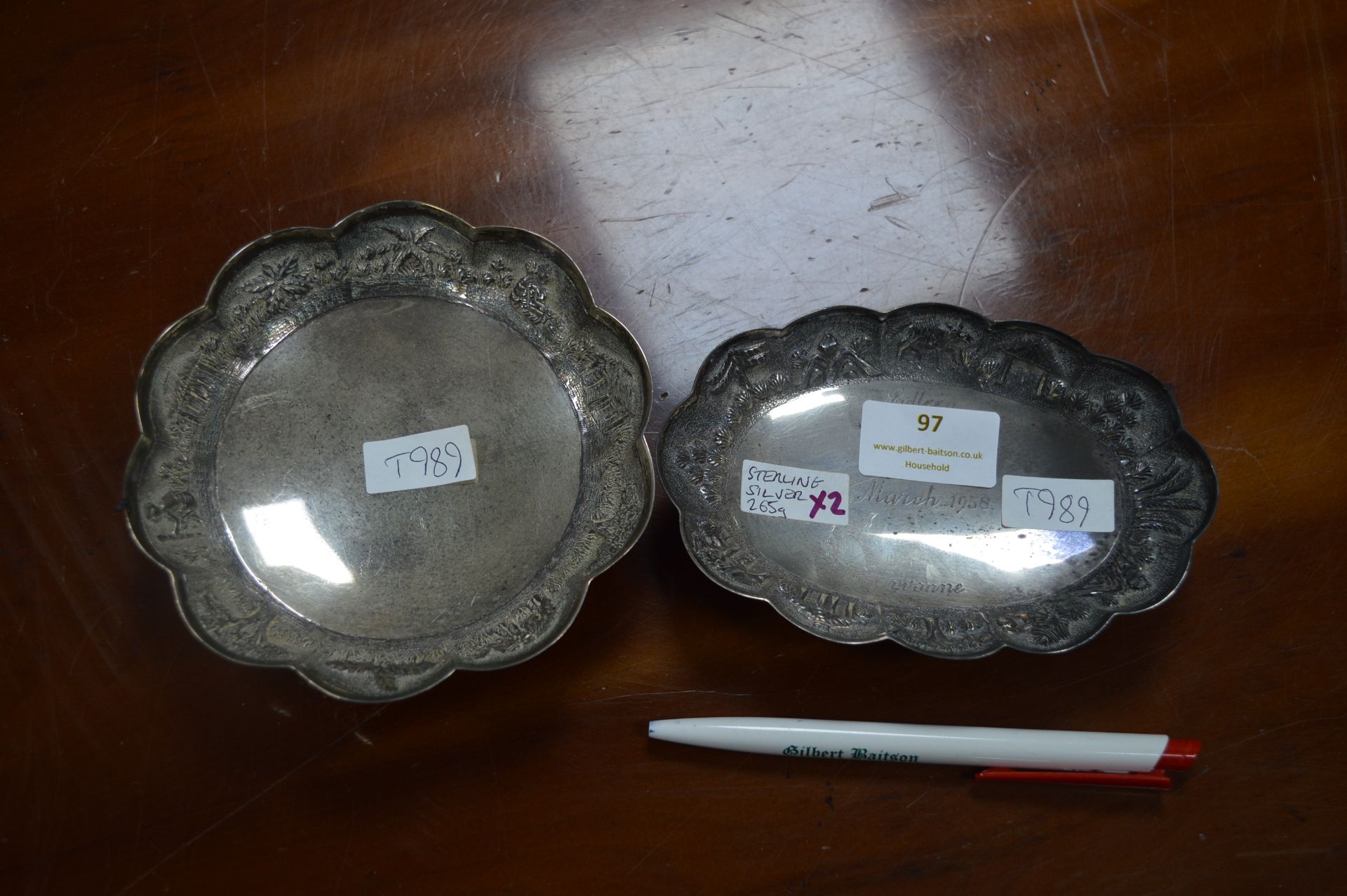 Two Sterling Silver Dishes ~265g total