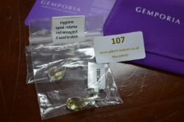 Gemphoria 11.7ct Lemon Quartz Sterling Silver Earrings, Metal Weight: ~1.54g