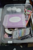 Craft and Art Materials; Glues, Tapes, Pens, Papercraft Flower Set, etc.