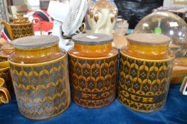Three Hornsea Pottery Heirloom Design Storage Jars