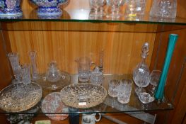 Cut Glass Serving Dishes, Decanters, Vases, etc.
