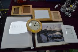 Picture Frames and a Wall Clock