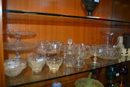 Glass Cake Stands, Fruit Bowls, Dishes, etc.