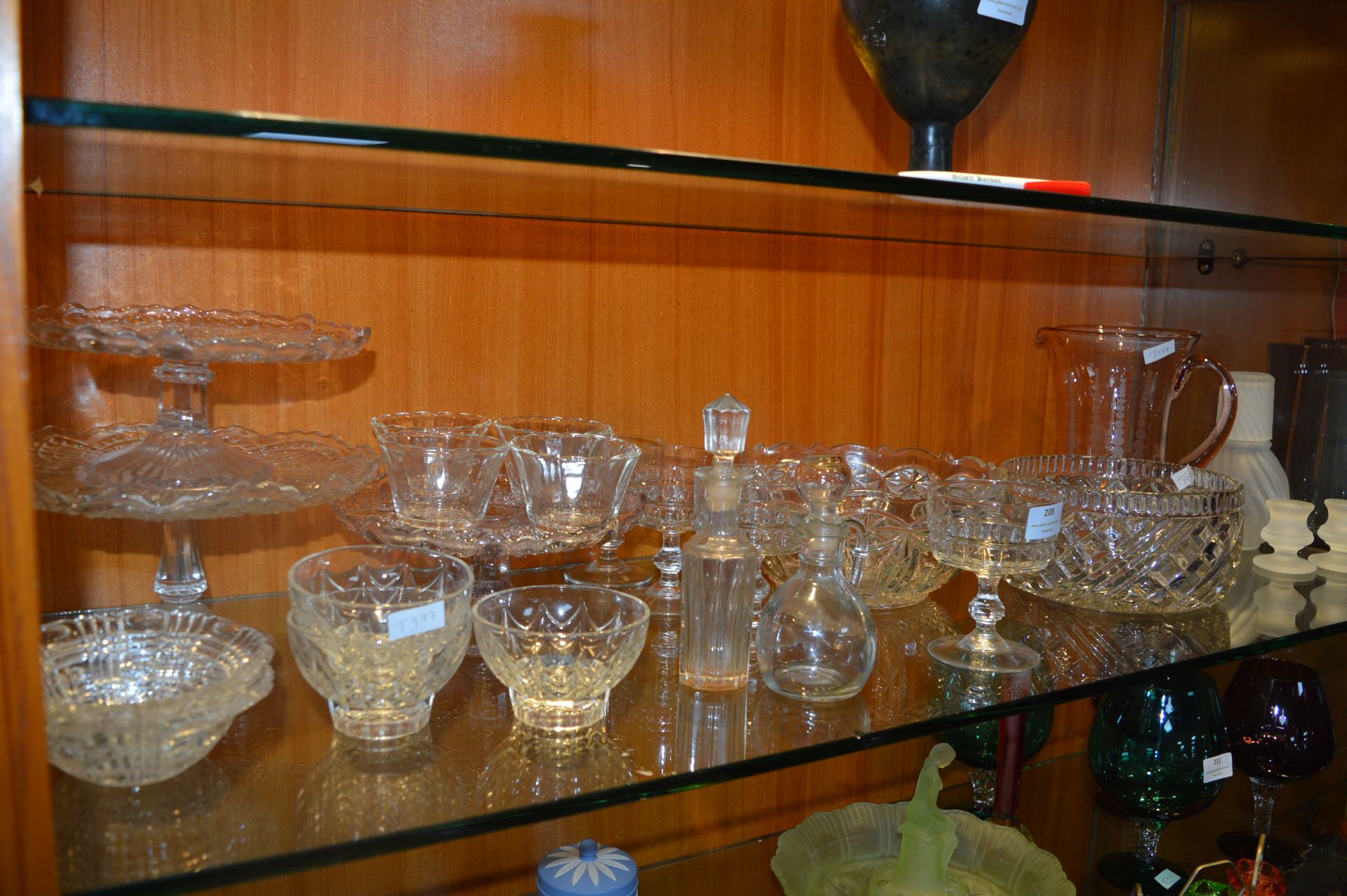 Glass Cake Stands, Fruit Bowls, Dishes, etc.