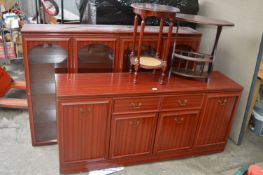 Mahogany Effect Sideboard, Occasional Table, Magaz