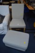 Fabric Covered Chair plus Cushion Stool