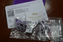 Gemphoria Zambian Amethyst Sterling Silver Earrings, Metal Weight: ~6.99g