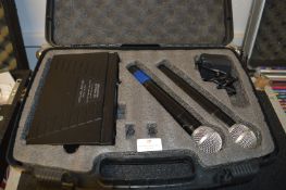 Cased Twin KAM VHF Wireless Microphone Set with Pro Sound Vocal Artist Digital Control