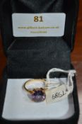 18k Gold Ring with Amethyst ~3.6g