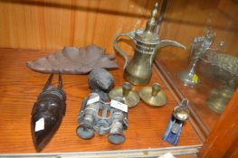Brassware, Vintage Binoculars, Carving, etc.