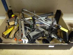 Box of Tools inc Mitre Saw, Plane etc