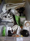 Box of Extension Leads, Sockets etc