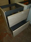 600 Wall Mounted Oak Vanity Unit