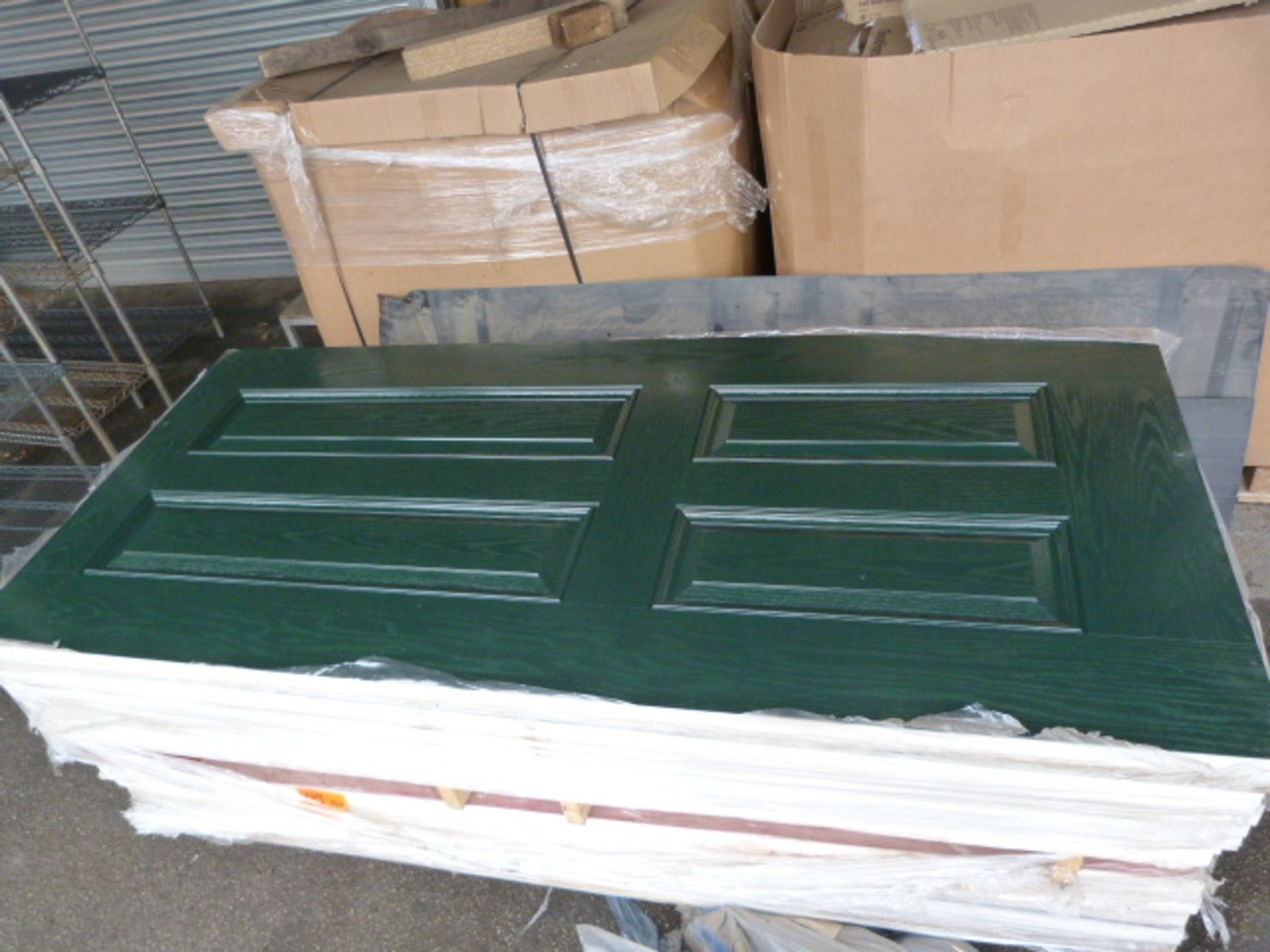 *Green Fronted Solid Door (White on Reverse) 2013mm x 914mm x 45mm - Image 2 of 2