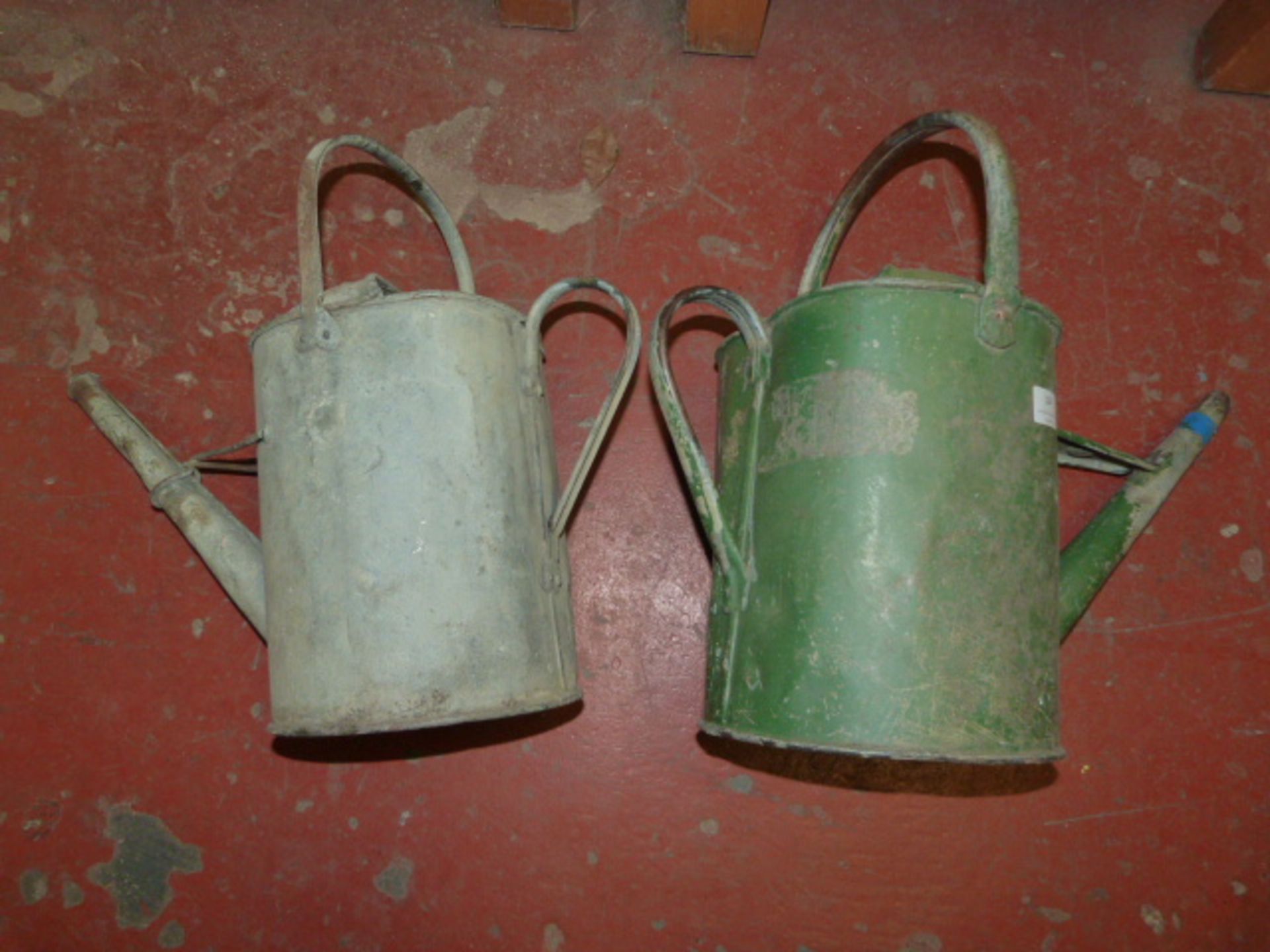 Two Galvanised Watering Cans
