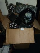 *Large Box Containing Plastic Toy Skulls, Clubs, a