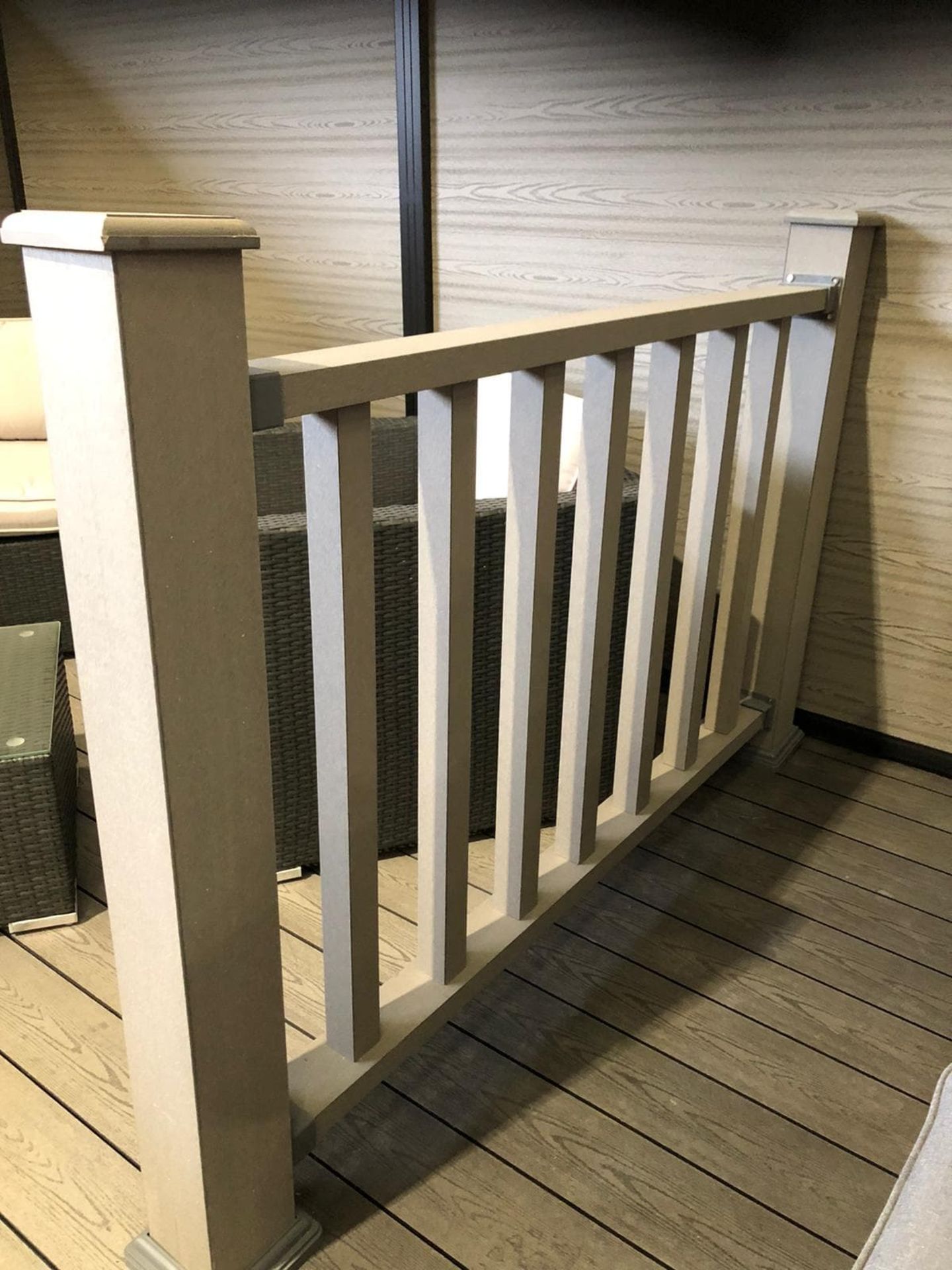* Light Grey Balustrade & Railing Kit approx (10ft x 3.8ft high) 3m long x 1.14m High includes all