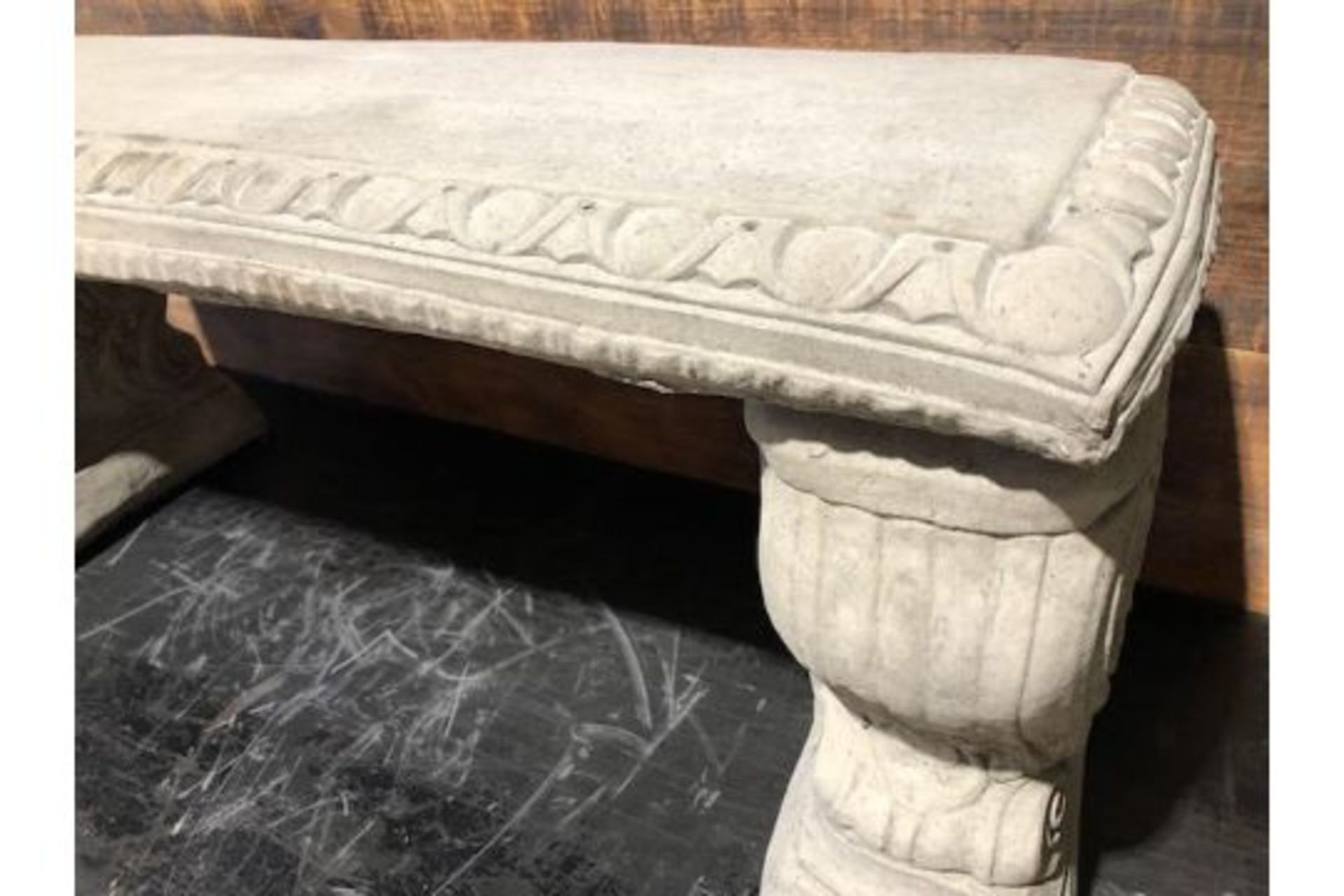 * 2 Seater Stone Garden Bench - Image 2 of 4