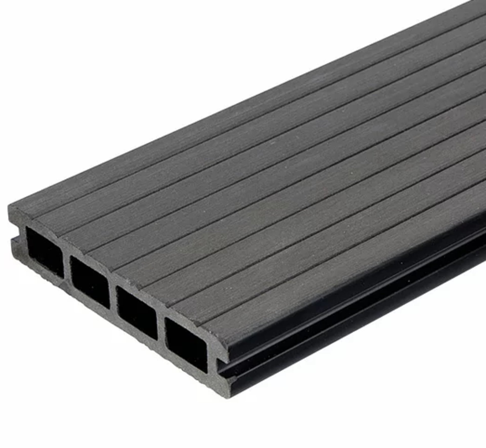 * 20 WPC Composite Dark Grey Double sided Embossed Woodgrain Decking Boards 2900mm x 146mm x 25mm - Image 3 of 5