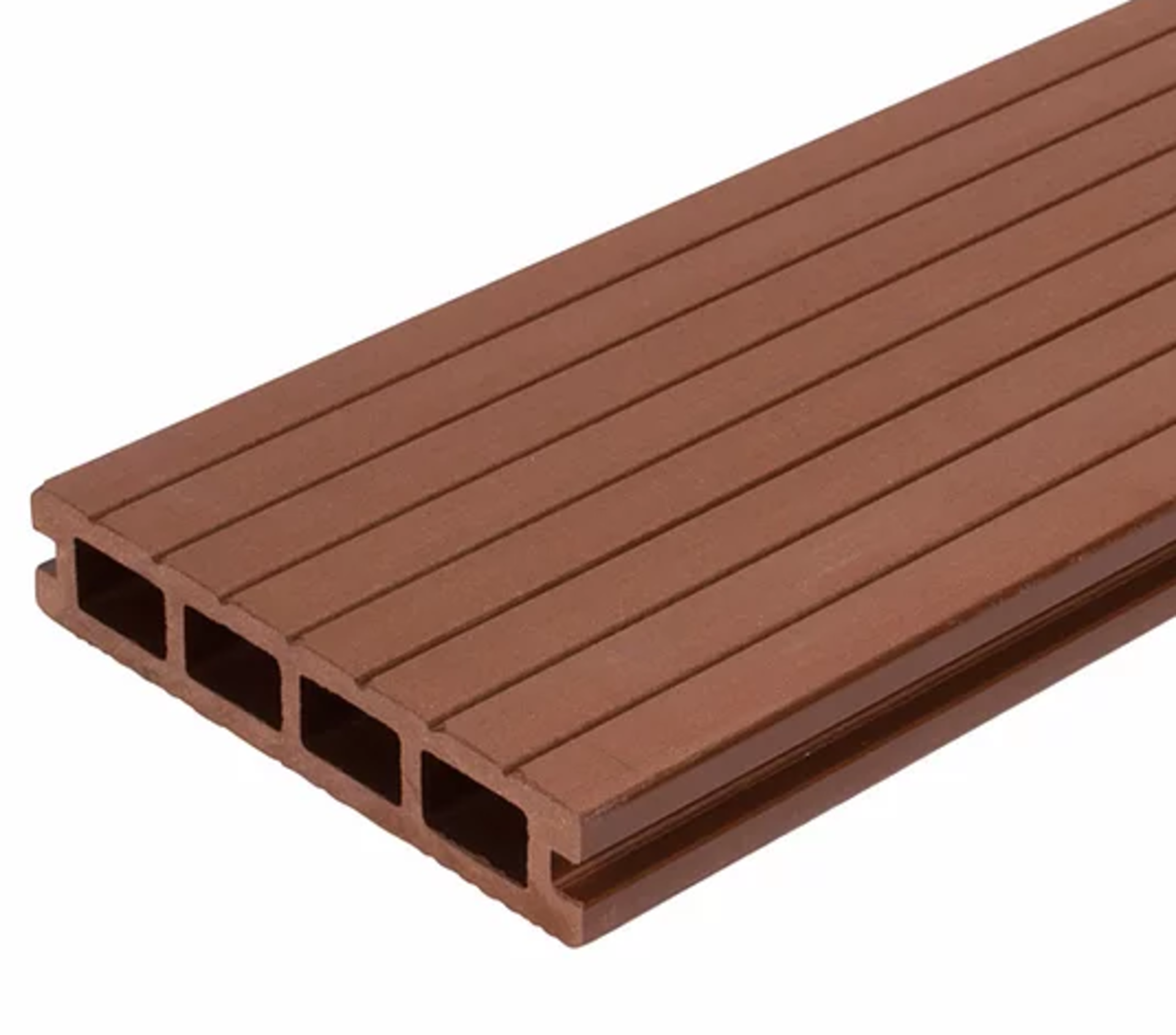 * 20 WPC Composite Coffee Double sided Embossed Woodgrain Decking Boards 2900mm x 146mm x 25mm - Image 4 of 5