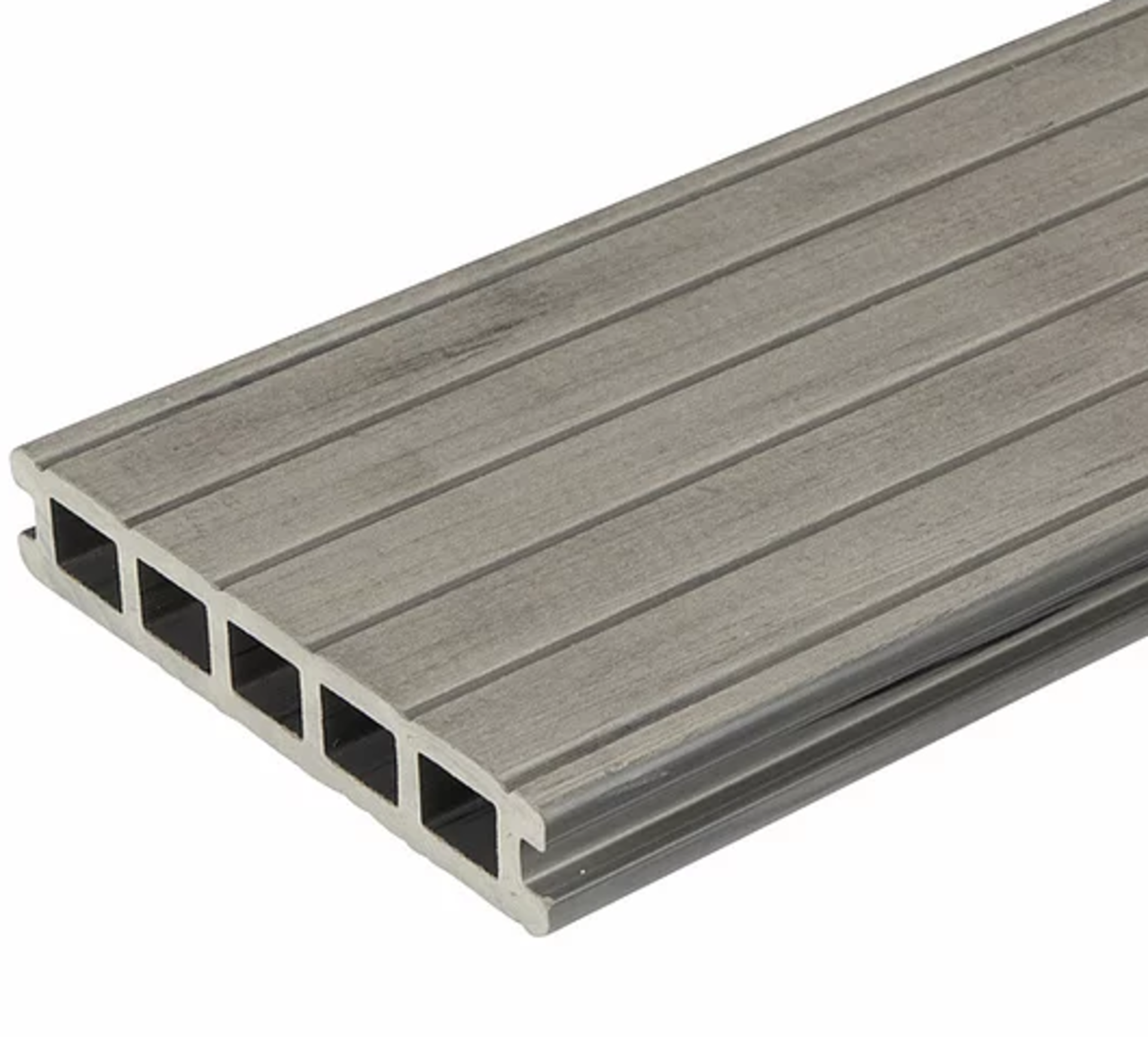 * 20 WPC Composite Light Grey Double sided Embossed Woodgrain Decking Boards 2900mm x 146mm x 25mm - Image 3 of 5