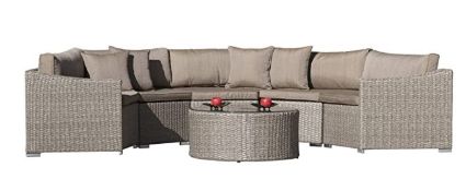 * The Mexico Curved Outdoor Garden Rattan Sofa set