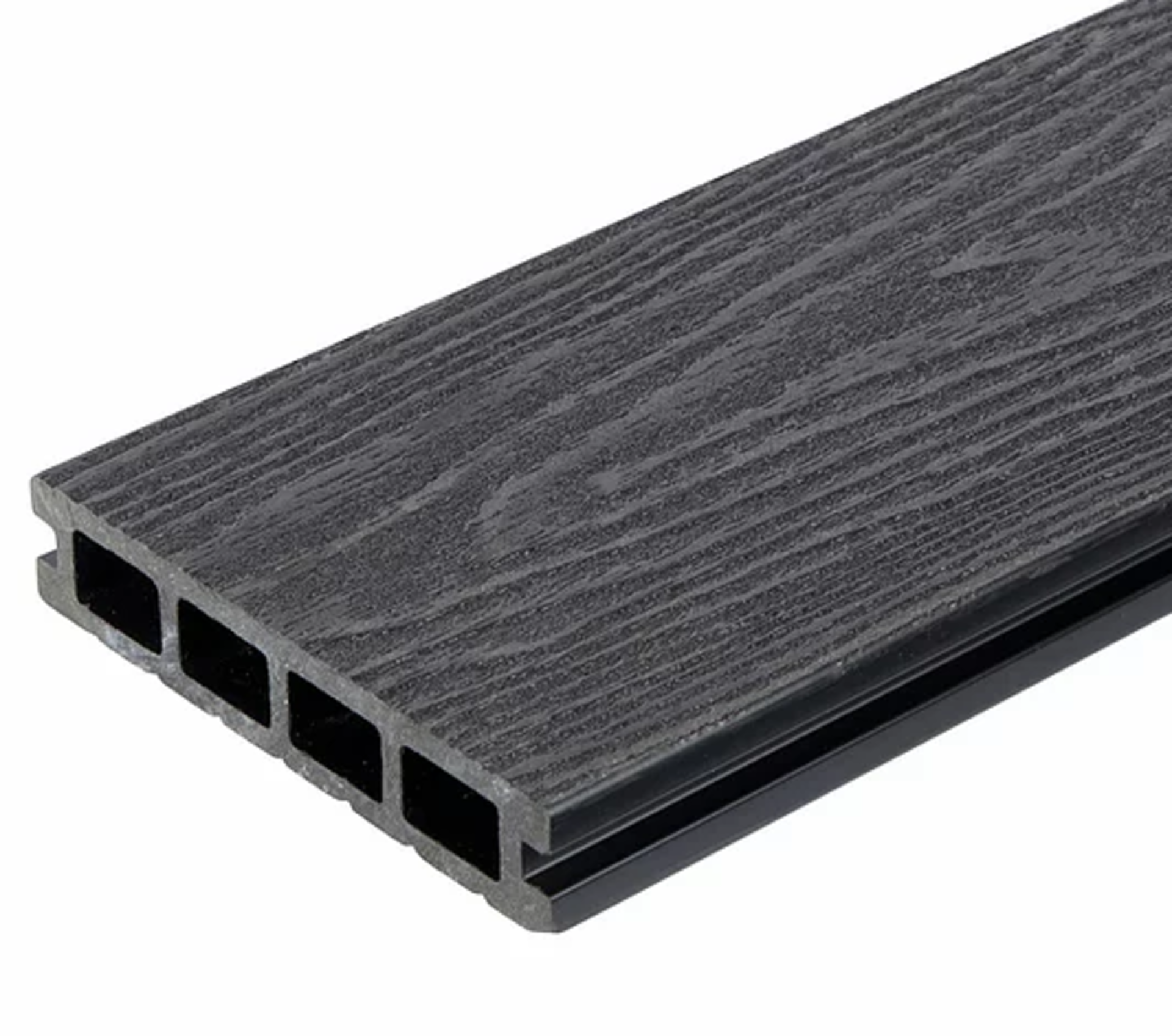 * 20 WPC Composite Dark Grey Double sided Embossed Woodgrain Decking Boards 2900mm x 146mm x 25mm - Image 2 of 5