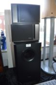 Pair of Bose 141 Audio Speakers plus Pioneer Subwo