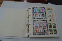Stamp Album; Barbados, St Lucia, Grenada, Zambia,