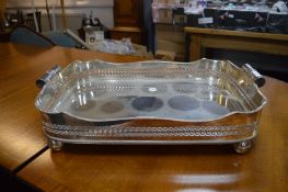 Large Silver Plated Serving Tray